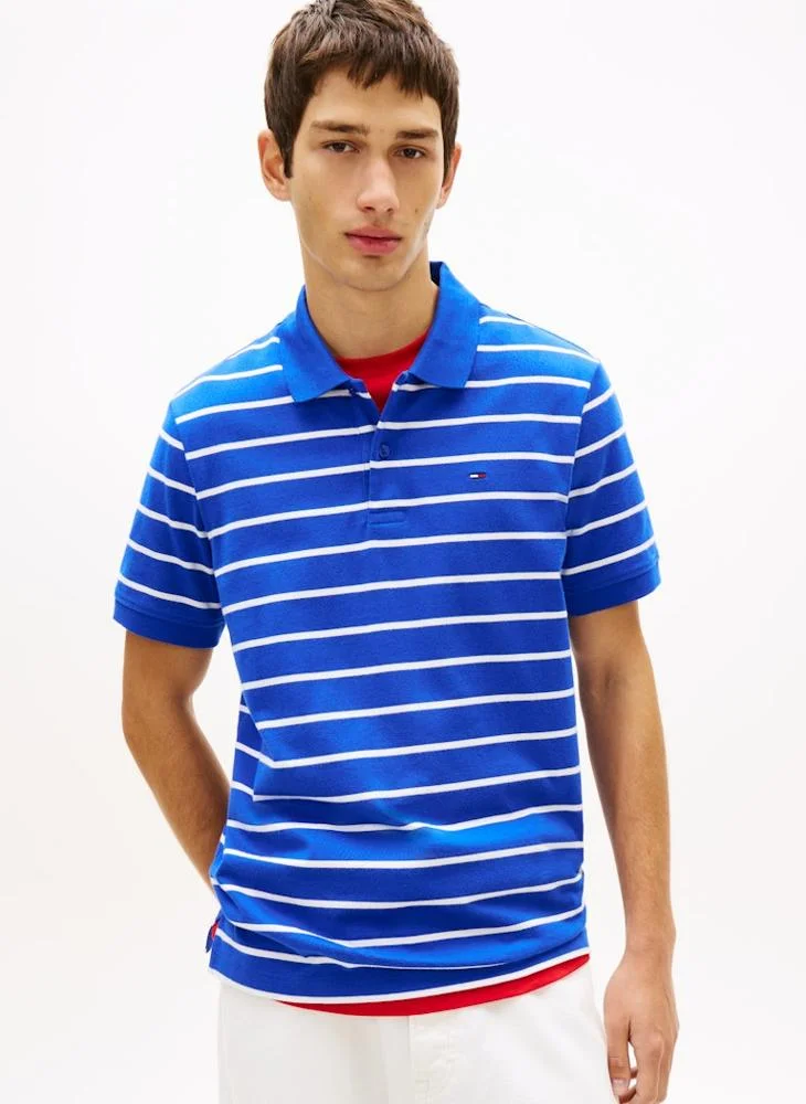 تومي جينز Tommy Flag Regular Fit Stripe Polo Shirt