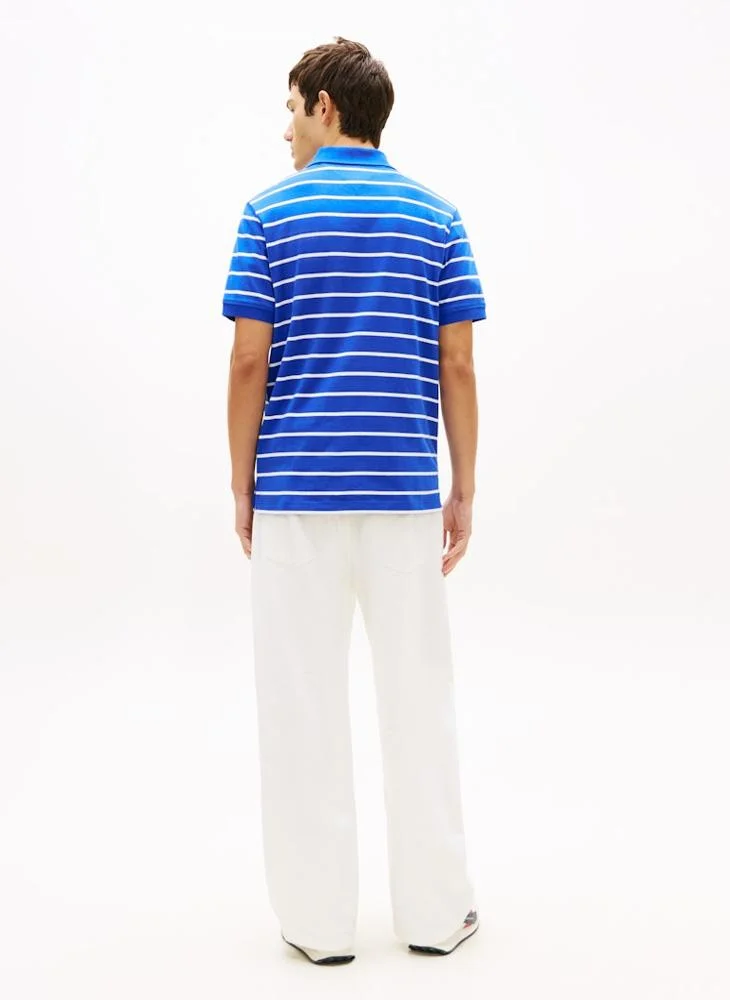 تومي جينز Tommy Flag Regular Fit Stripe Polo Shirt