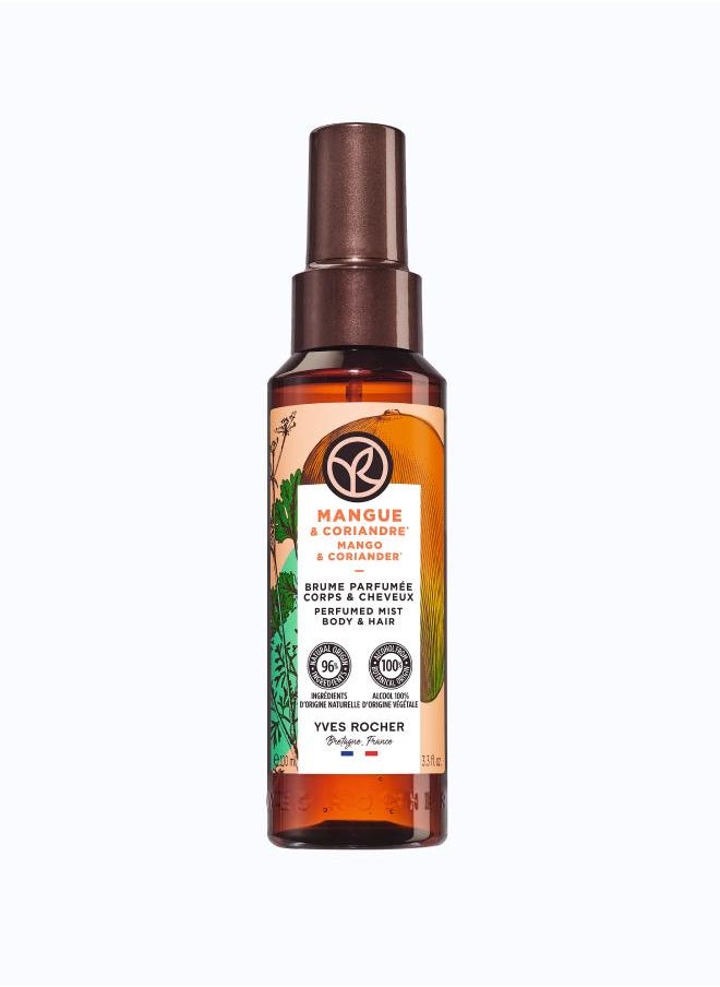 Yves Rocher - BODY AND HAIR MIST MANGO CORIANDER 100ML BOTTLE - Image 1