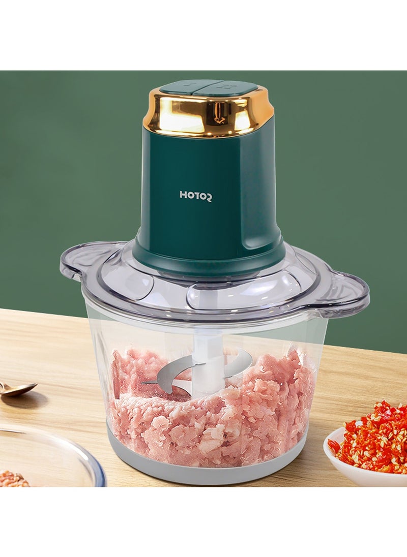 HOTOR 3L Multifunctional Dual Speed Regulation Double Layer Four Blade Knife Cooking Machine, Household Electric Meat Grinder, Meat Shredder, and Dumpling Filling Grinder  - Image 2