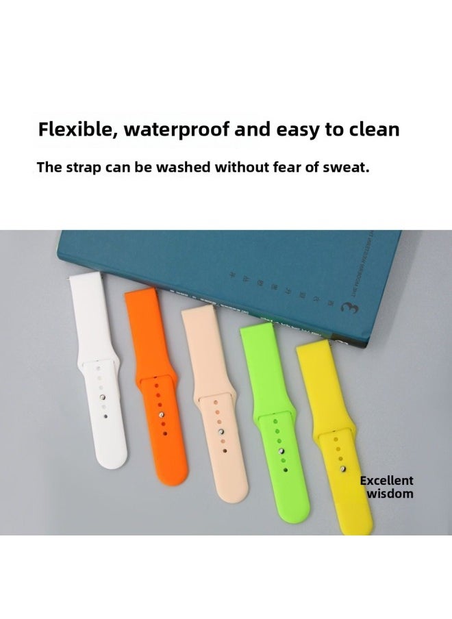 Generic - For Apple Watch Silicone Strap Iwatch9Ultra8 Generation 765432 Solid Color Anti-buckle For Apple Strap-Color:Applicable: 38/40/41mm Dial-ocean White - Image 1