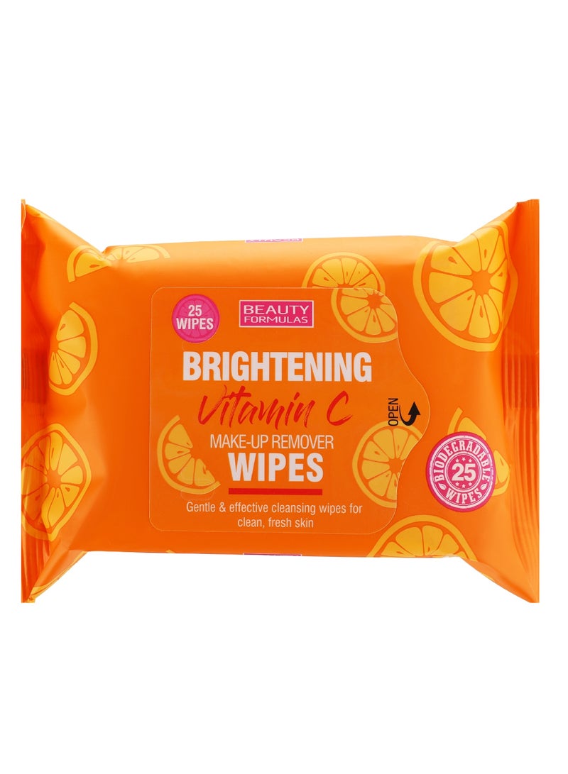 BEAUTY FORMULAS BRGHTENING VIT.C MAKE-UP REMOVER WIPES 25'S