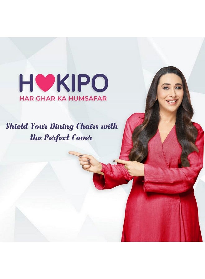 HOKIPO 4 Cover for Dining Chair Seats Elastic Slip Covers (AR-4103-S3*4) - Image 5