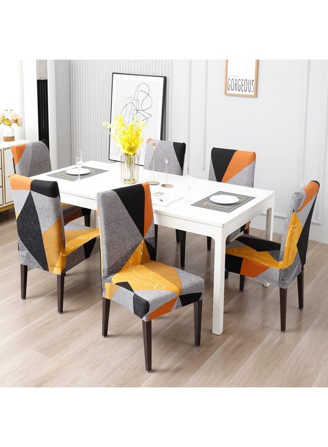 HOKIPO 4 Cover for Dining Chair Seats Elastic Slip Covers (AR-4103-S3*4) - Image 3