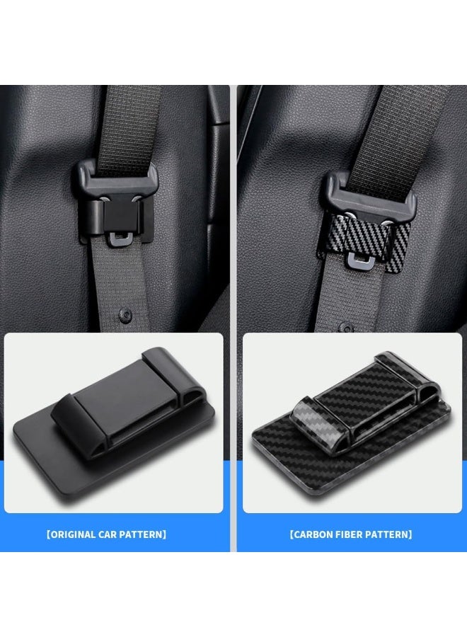 SYOSI Seat Belt Organizer Clip, ABS Seat Belt Stabilizer Seat Belt Anchor Car Interior Seat Belt Trim (Fiber Pattern, 4 Pcs)  - Image 5