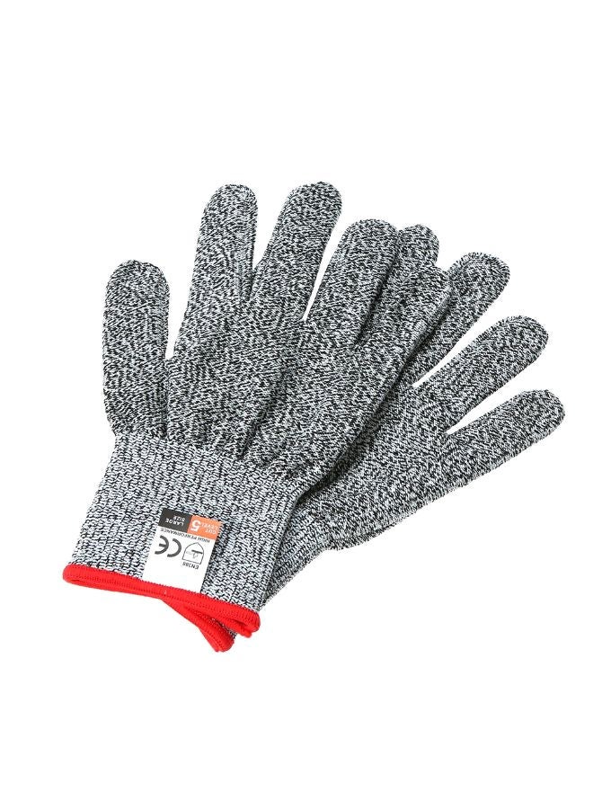 NIBEMINENT Protective Safety Cut Stab Resistant Glove Silver/Red 22.5 x 8.8centimeter - Image 1