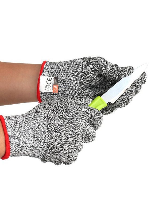 NIBEMINENT Protective Safety Cut Stab Resistant Glove Silver/Red 22.5 x 8.8centimeter - Image 2