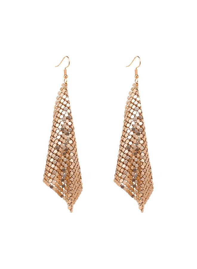 European And American Personalized Earrings Geometric Sequined Aluminum Mesh Earrings Style Dress Earrings Square Fashion Earrings For Women 