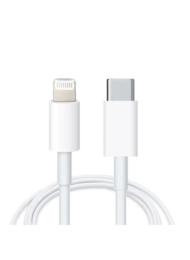 SHOPI Type C To Lightning Data Sync And Charging Cable White 