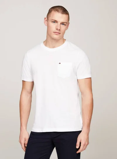 TOMMY HILFIGER Crew Neck Patch Pocket T-Shirt