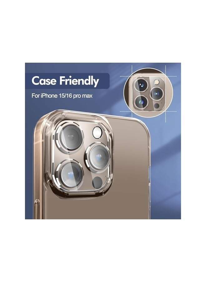 PROMASS Camera Lens Protector for IPhone 16 Pro Max 6.9", 3 Pack, 9H Hardness, Anti-Scratch, Case Friendly, No Effect on Night Shots (iPhone 16 Pro Max) - Image 3