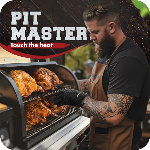 KITCHEN PERFECTION Silicone Smoker Oven Gloves -Extreme Heat Resistant BBQ Gloves -Handle Hot Food Right on Your Smoker Grill Fryer Pit|Waterproof Oven Mitts Grill Gloves |Superior Value Set+3 Bonuses - Image 3