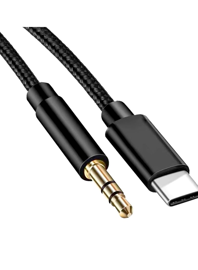 Excefore USB Type C Aux Cable, 3.5mm Aux Audio Jack Cab, USB C to 3.5mm In Car for Headphone Speaker Computer, Universal 3.5mm Stereo Plug Cord, Aux Cable Adapter Commpatable with Samsung Huawei  - Image 1