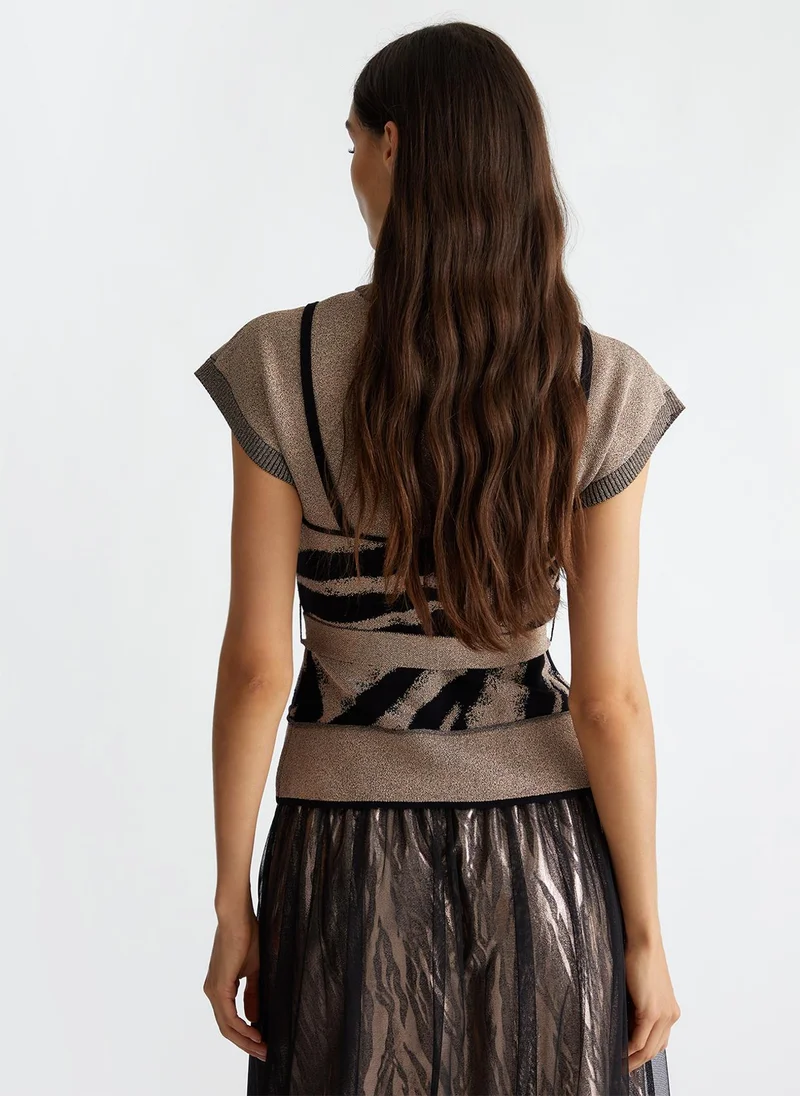 Liu Jo Jacquard jumper with belt