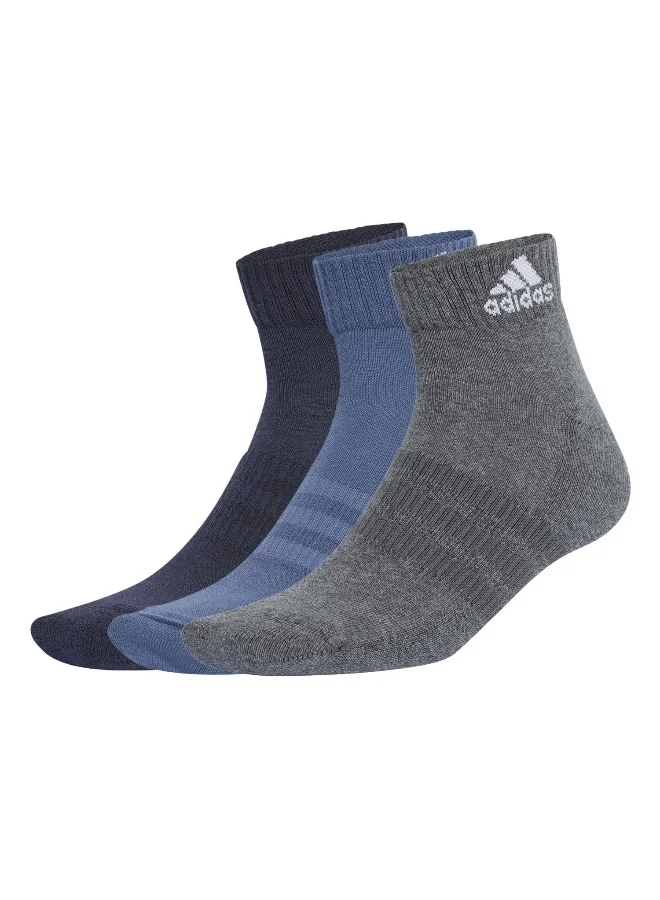 Adidas C Spw Ank 3P Blue Training Socks For Unisex 10K - 11.5K
