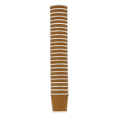 SANWALSA [90 ml, 100 Count, Brown Disposable Ripple Paper Cups | Eco-Friendly & Heat-Resistant Cups for Wedding, Party, Picnic, Cafes | Ideal for Tea, Coffee, Juice & Water - Image 5