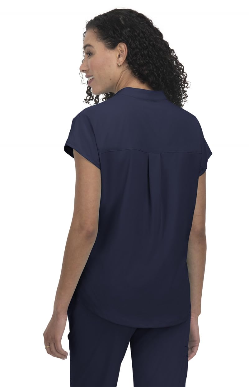 KOI Basics Women's Ari 1-Pocket Scrub Top Navy Small - Image 3