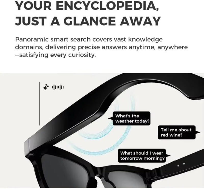 Smart Glasses with Video and Photo Capture, Digital Recording Eyewear, music play back, phone call, translation - Image 3