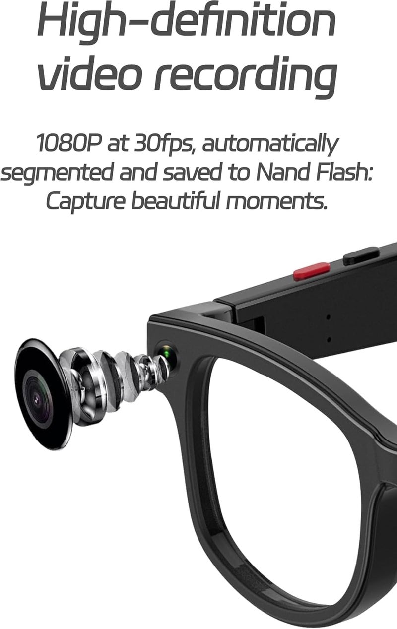 Smart Glasses with Video and Photo Capture, Digital Recording Eyewear, music play back, phone call, translation - Image 5