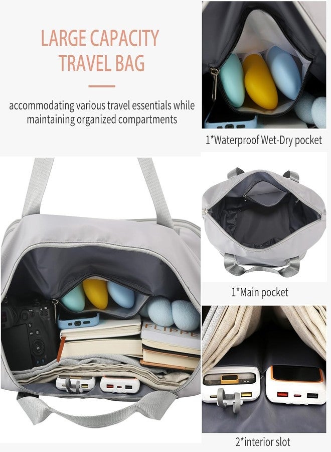 BELAYA Travel Bags 41 Liter Expandable for Women,Duffle Bags with Wheels and Handle for Women Luggage,Foldable Vanity Traveling Companion Hand Bag for Ladies Personal Items Large Weekend Bag Pack of 1 - Image 3