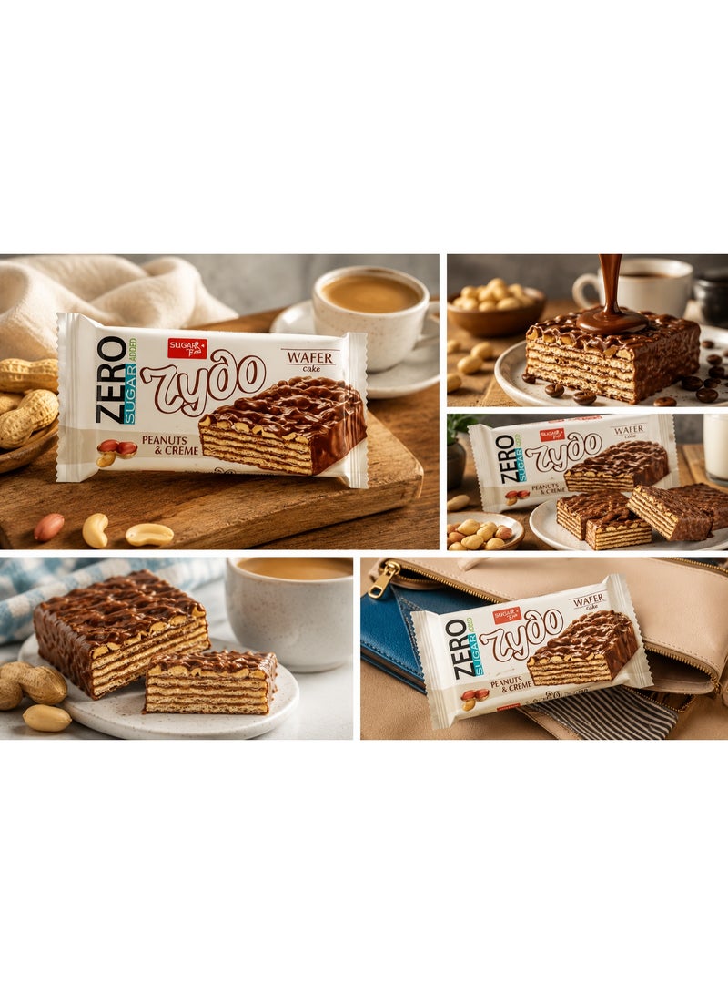 Sweet Plus Zydo Wafer with Rich Peanut Butter Creme – Crunchy & Light – Value Pack of 3 (38g per Piece) - Image 2
