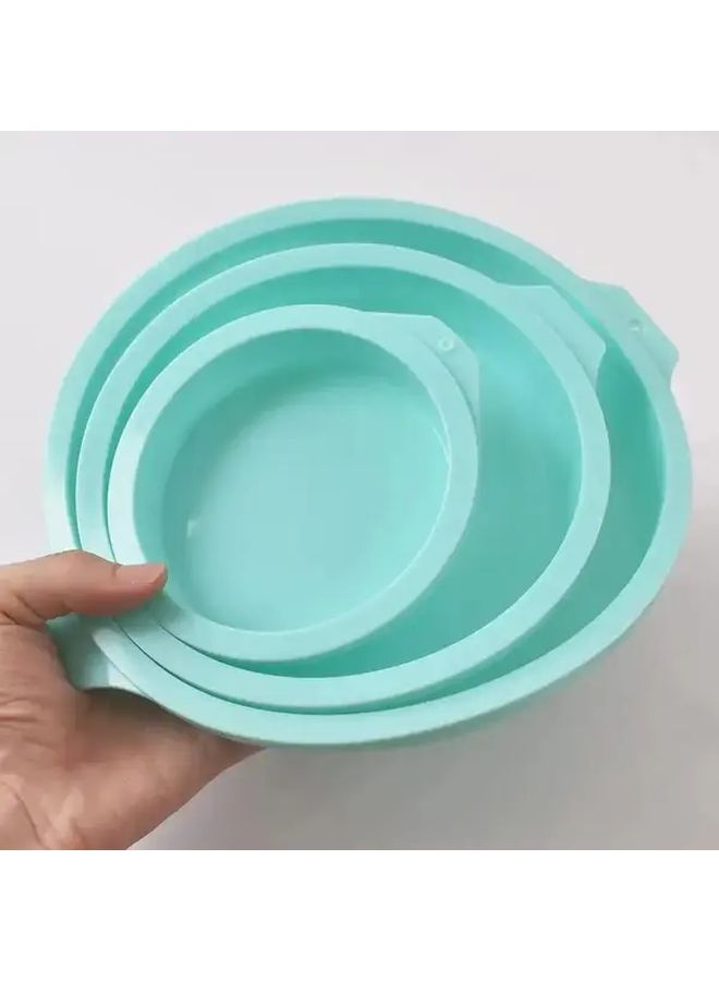 قالب كيك سيليكون أخضر دائري مقاس 6 بوصات من SHAON، غير لاصق وآمن للاستخدام في الفرن - Image 4