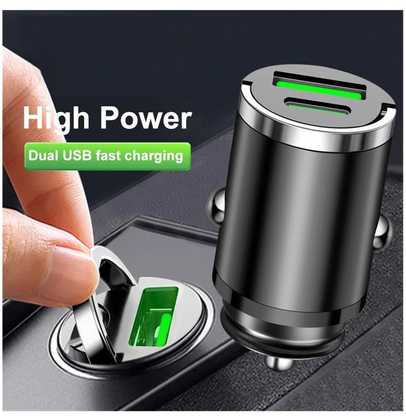 شاحن سيارة فائق السرعة، بقوة 100 واط، مزود بمنافذ متعددة، منفذ USB أو منفذ USB-C، متوافق مع جميع الهواتف الذكية والأجهزة - Image 2