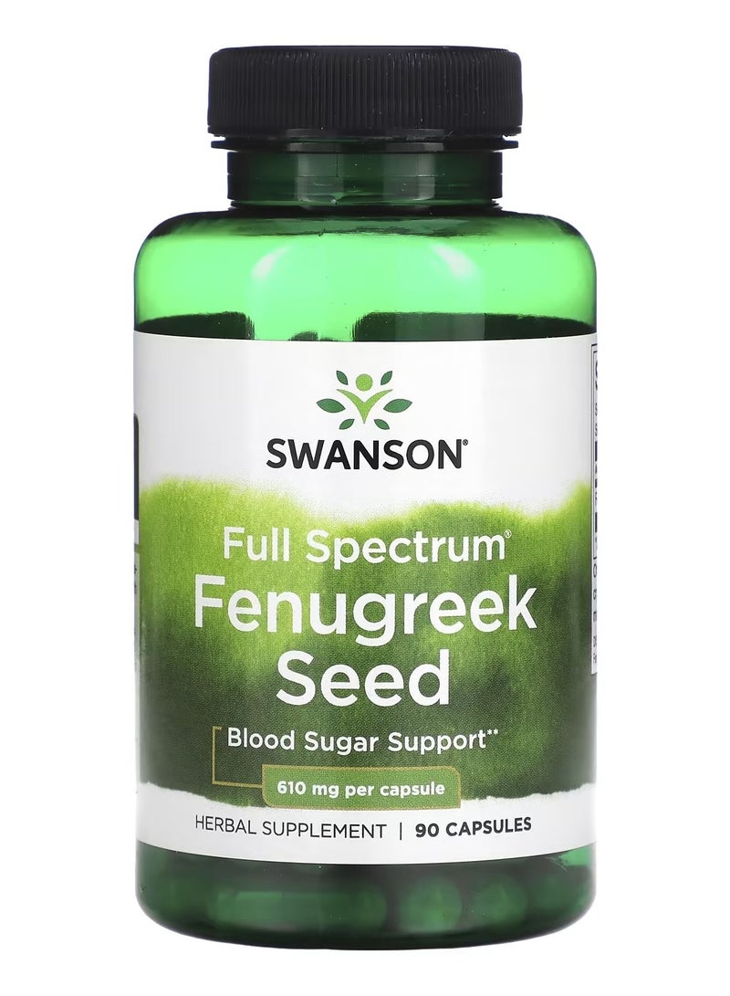 Swanson, Full Spectrum Fenugreek Seed, 610 mg, 90 Capsules