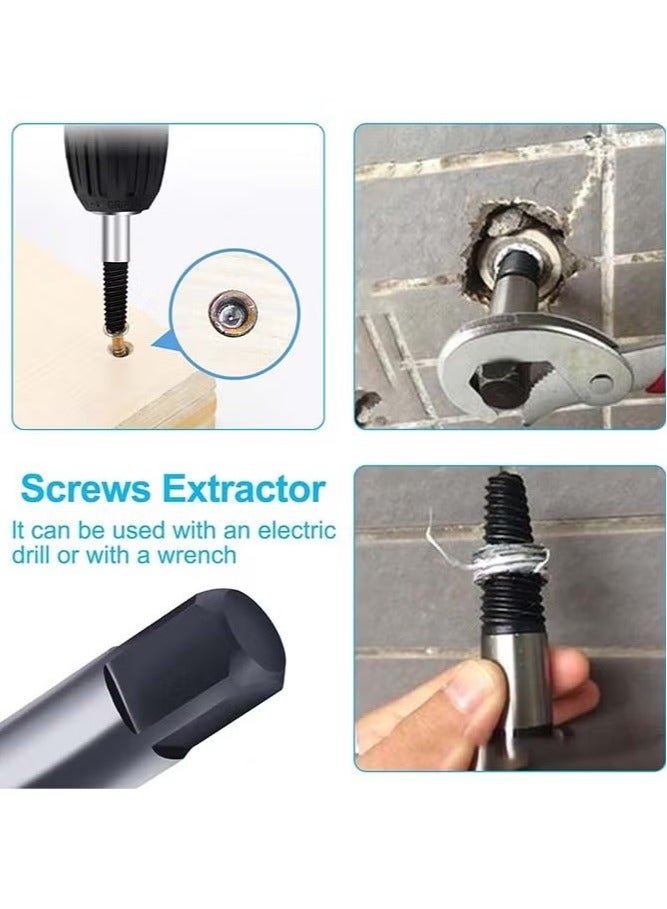 RENOVO 6 Pcs Damaged Screw Extractor Set, Carbon Steel Broken Bolt Extractor Easy Out Fastener Kit, Water Pipe Remover Kit for Removing Stripped Screws and Broken Bolts, with Storage Box - Image 3
