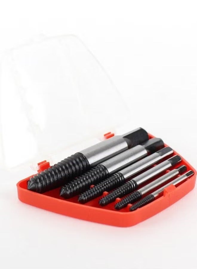 RENOVO 6 Pcs Damaged Screw Extractor Set, Carbon Steel Broken Bolt Extractor Easy Out Fastener Kit, Water Pipe Remover Kit for Removing Stripped Screws and Broken Bolts, with Storage Box - Image 5