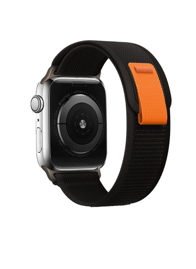 Generic For Apple Watch For Apple Watch Ultraiwatch 8 Wild Trail Nylon Loop Strap Sport-color:black-Overall Dimensions:38/40/41mm Universal  - Image 1