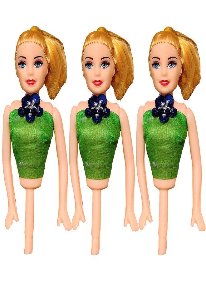 TOYXE TOTXE Doll Cake Topper Safe Food Grade Green Color Pack of 3 - Image 1