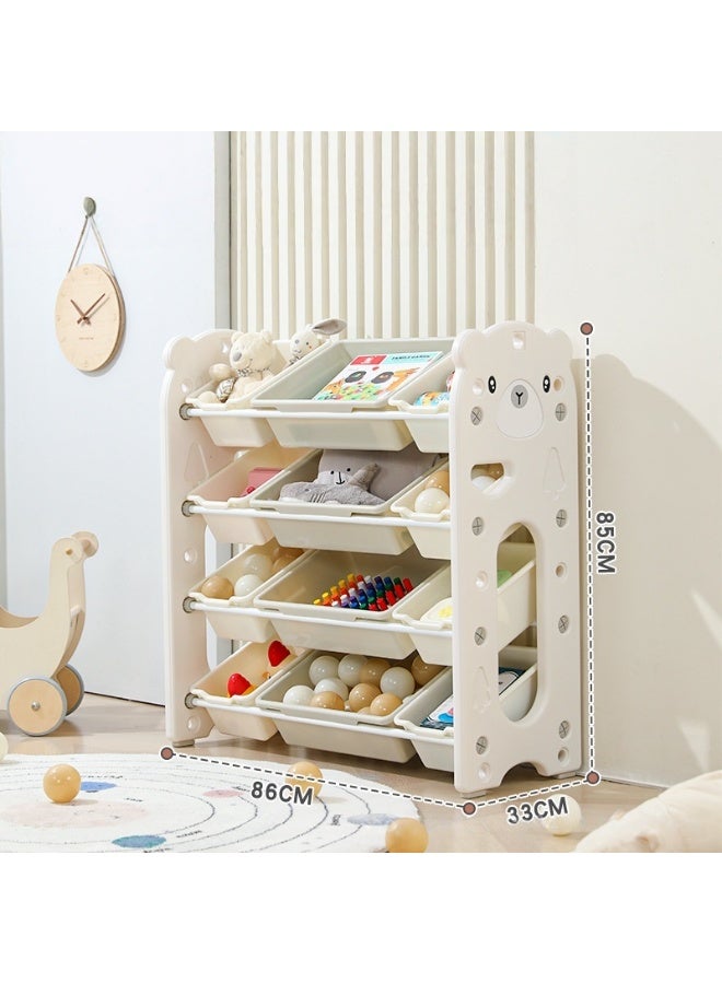 MIXDE Children's Toy Storage Organizer, Large Kids Toy Chests, Removable Kids Storage Bins Toy Boxes, Car Children's Toy Storage Rack, Toy Box Organizer for Kids' Playroom (Car-B) - Image 3