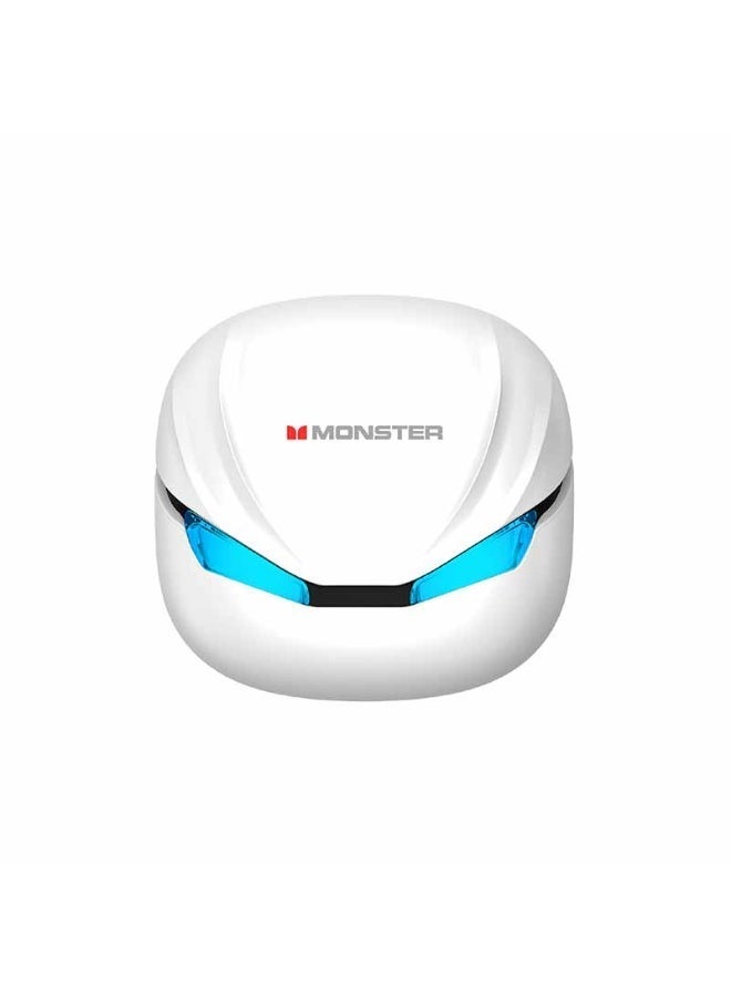 Monster سماعات الألعاب اللاسلكية مونستر أيرستار Q15 | أضواء LED رائعة | بلوتوث 6.0 | صوت محيطي 360° | زمن استجابة منخفض - أبيض - Image 2