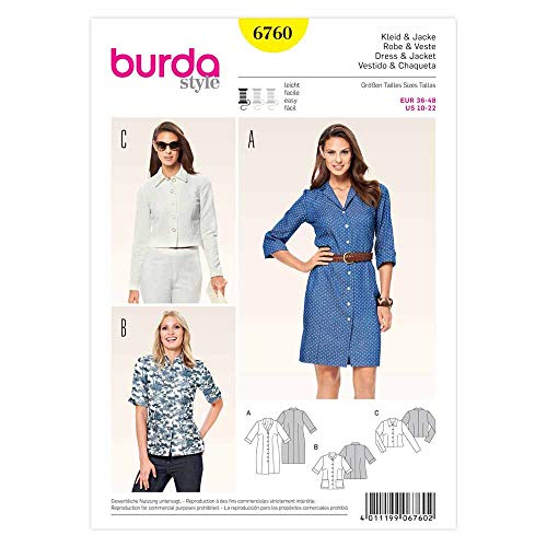 Burda Sewing pattern 6760 Dresses and JacketEasy