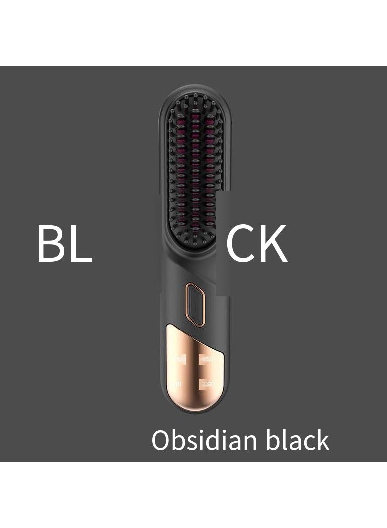 general Mini Ionic Straightening Comb – Travel-Friendly Straightener & Curler for Men/Women, Dual-Use Hair Styling Tool - Image 1