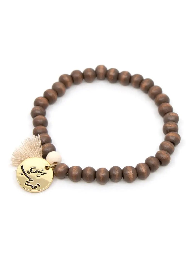 أم أم أيه من معدن الإنسان سبحة وسوار من الأحجار الكريمة - Image 1