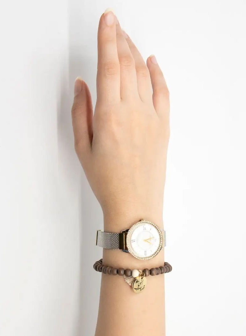 أم أم أيه من معدن الإنسان سبحة وسوار من الأحجار الكريمة - Image 4