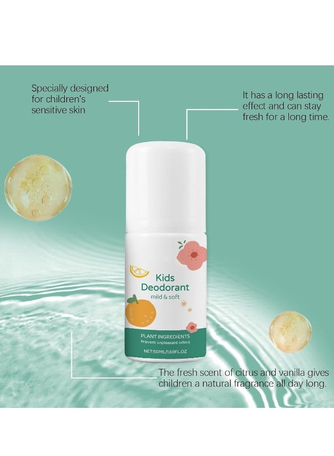 وي مزيل عرق للأطفال والمراهقين، خالي من الألمنيوم، خالي من الكحول، خالي من البارابين، حماية من الروائح لمدة 24 ساعة، رائحة نظيفة ومنعشة، مزيل عرق منخفض الحساسية 50 مل (أبيض) - Image 2