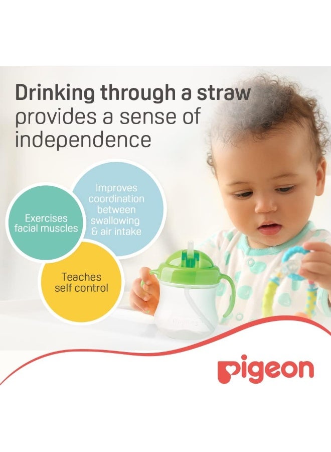 pigeon Magmag Straw Cup Step 3, Leak-Proof, Spill-Proof, Bpa Free, Green - Image 3