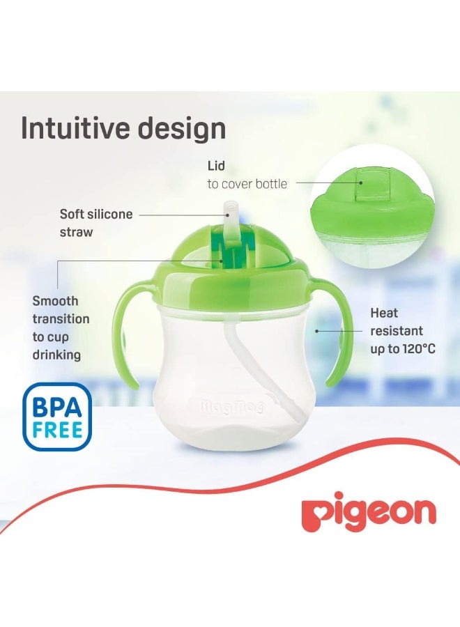 pigeon Magmag Straw Cup Step 3, Leak-Proof, Spill-Proof, Bpa Free, Green - Image 4