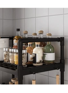 4-Tier Storage Shelf Organizer for Kitchen Bathroom Shelves Garage Home Pantry Closet Office.Multi Rack Stand Units with Hooks and Handle for Jar and Bottles - pzsku/Z05A5F3D12154DD1800ABZ/45/_/1719843873/21399e2b-78ae-486e-bb87-78b6fa646c86