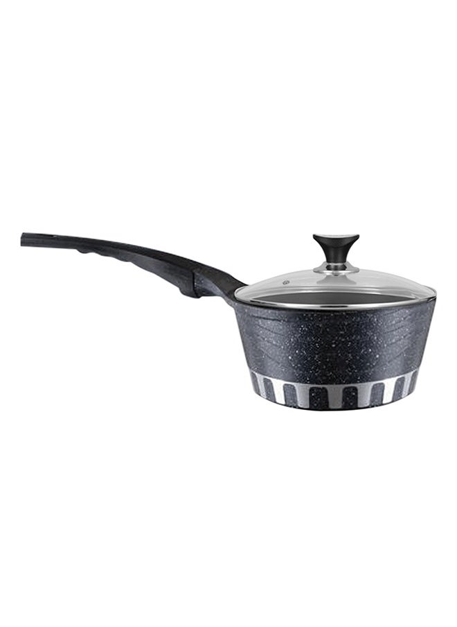 RK ROYAL KITCHEN Cresta Sauce Pan 20 cm – Non Stick Marble Coated with Glass Lid, Ergonomic Cool Handle, Stylish and Durable Design, Perfect for Sauces, Soups, and Everyday Cooking  - Image 2