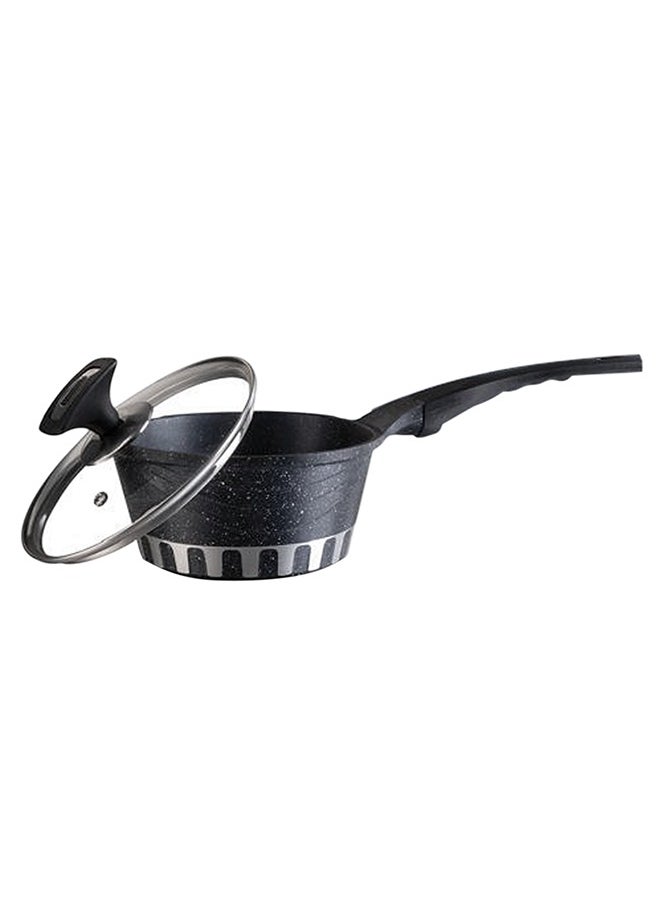 RK ROYAL KITCHEN Cresta Sauce Pan 20 cm – Non Stick Marble Coated with Glass Lid, Ergonomic Cool Handle, Stylish and Durable Design, Perfect for Sauces, Soups, and Everyday Cooking  - Image 1