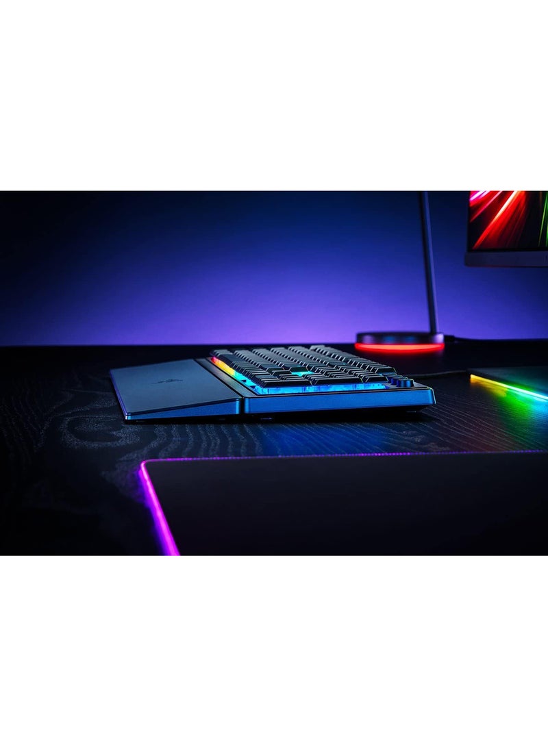 RAZER Ornata V3 Gaming Keyboard: Low-Profile Keys - Mecha-Membrane Switches - 10-Zone RGB Lighting - Spill-Resistant - Magnetic Wrist Wrest - Classic Black - Image 3