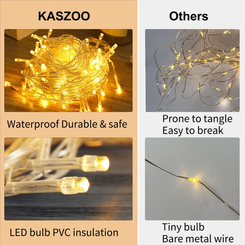 KASZOO 84Ft 12 Pack Artificial Ivy Garland Fake Plants  Vine Hanging Garland with CE Certified 80 LED String Light  Hanging for Home Bedroom Garden Party Wedding Wall Room Decor  Green - Image 3