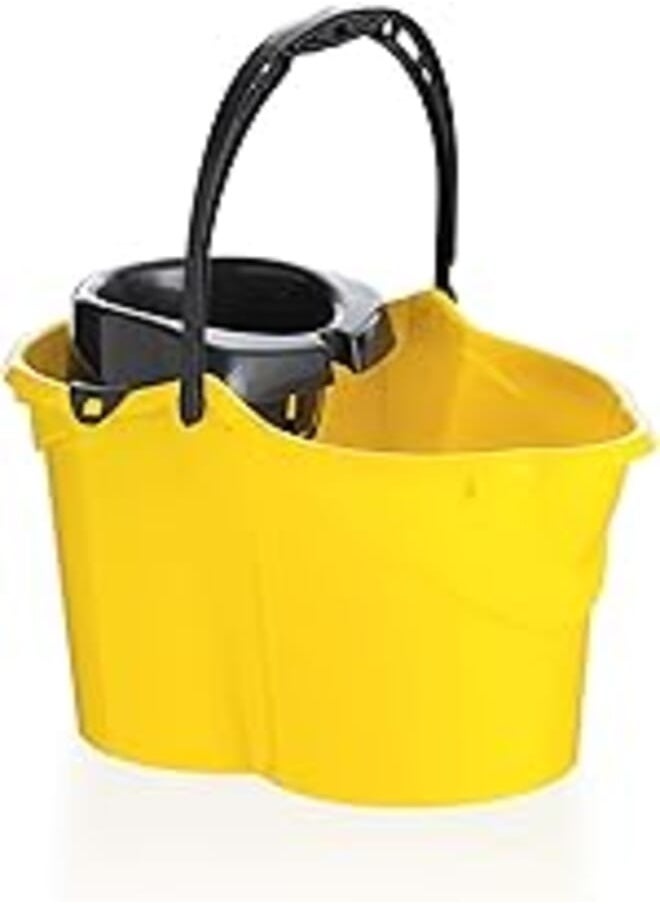 Stefanplast OVAL BUCKET WITH WRINGER 15L.Yellow 