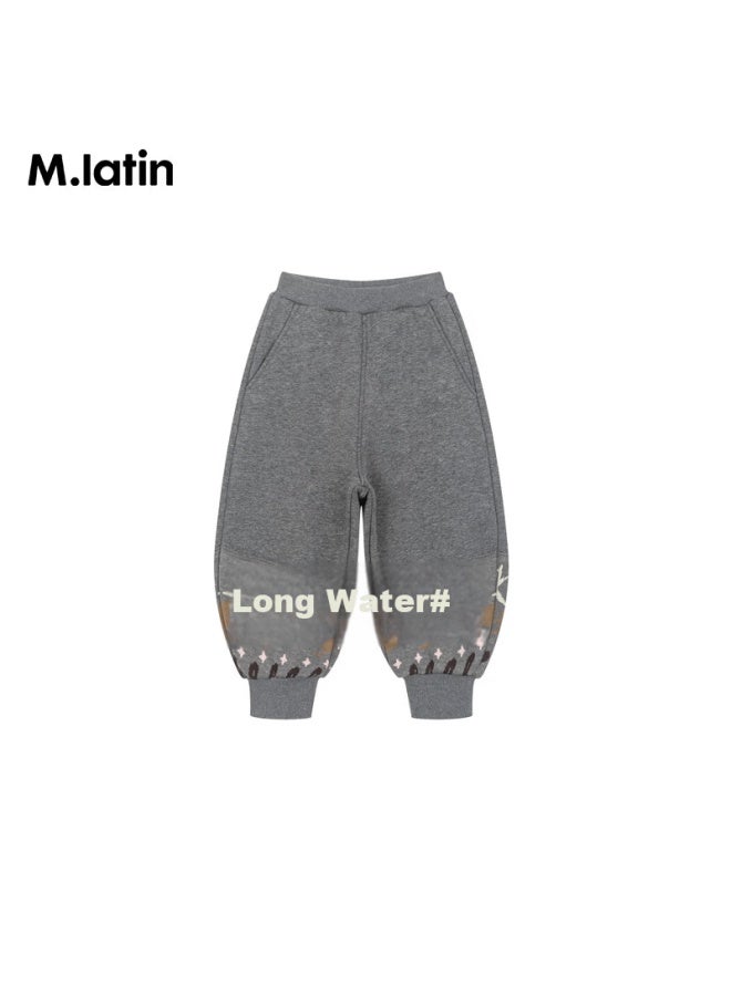 M.latin Kids Pants 25 Winter New Girls Toddler Dense Jacquard Soft Fleece Jogger Sweatpants - Image 3