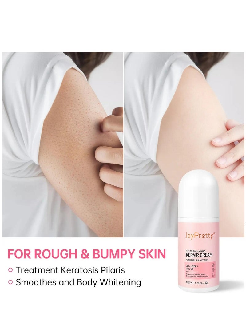 JoyPretty KP Exfoliating Repair Cream 50g Exfoliate Cream for Rough & Bumpy Skin with Urea & Vitamin C Heals Repair Dry Rough & Cracked Skin Instant Whitening Moisturization & Smoothness - Image 2