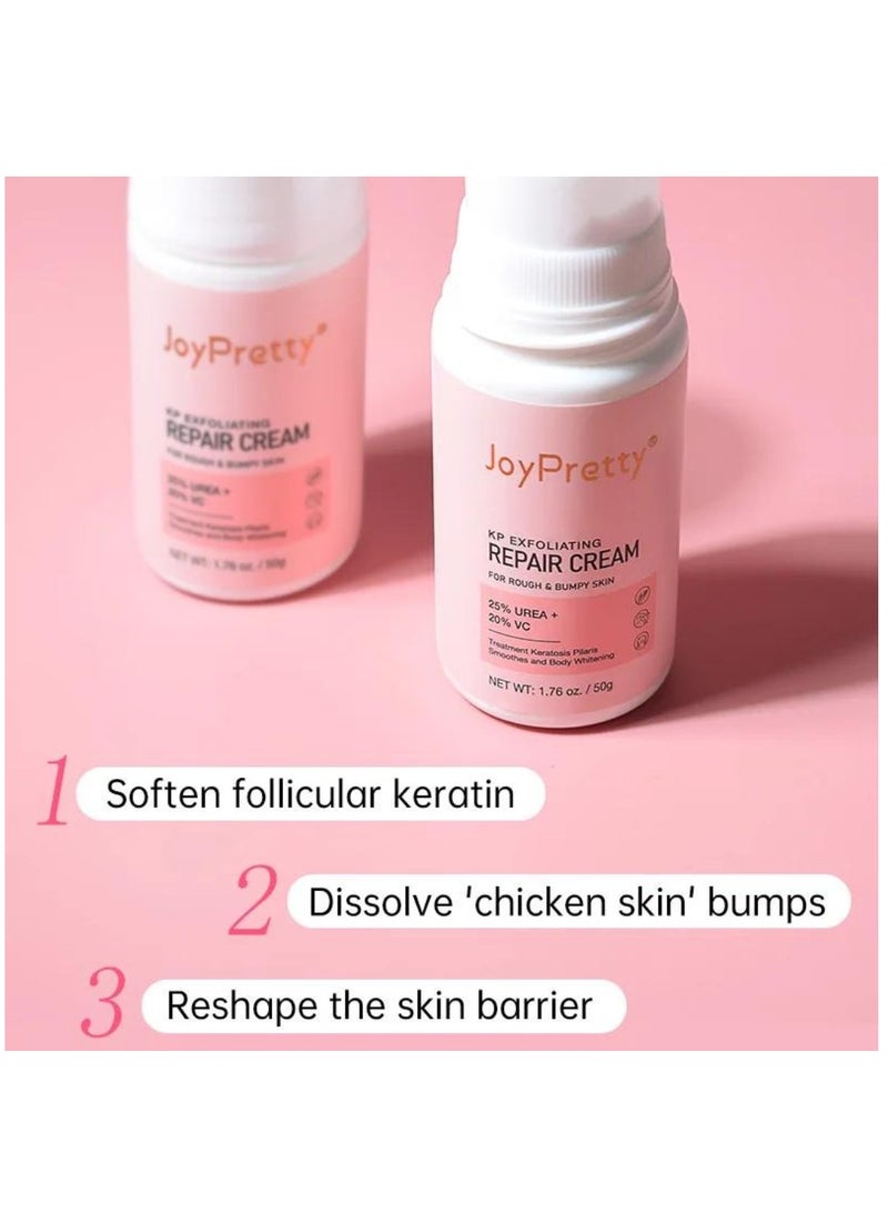 JoyPretty KP Exfoliating Repair Cream 50g Exfoliate Cream for Rough & Bumpy Skin with Urea & Vitamin C Heals Repair Dry Rough & Cracked Skin Instant Whitening Moisturization & Smoothness - Image 5